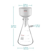 Close-up view showing the precise design and material of StonyLab Porcelain Buchner Funnel Filtration Kits