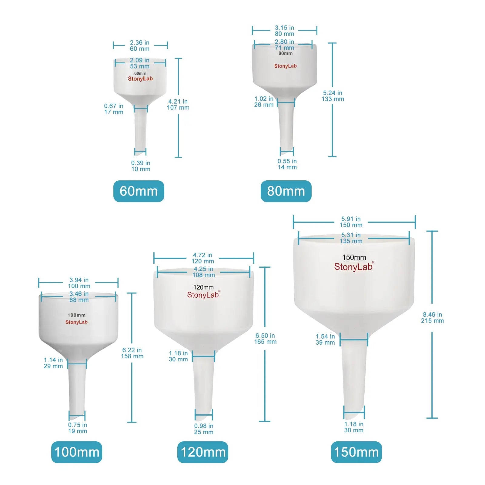 Porcelain Buchner Funnel Funnels-Buchner