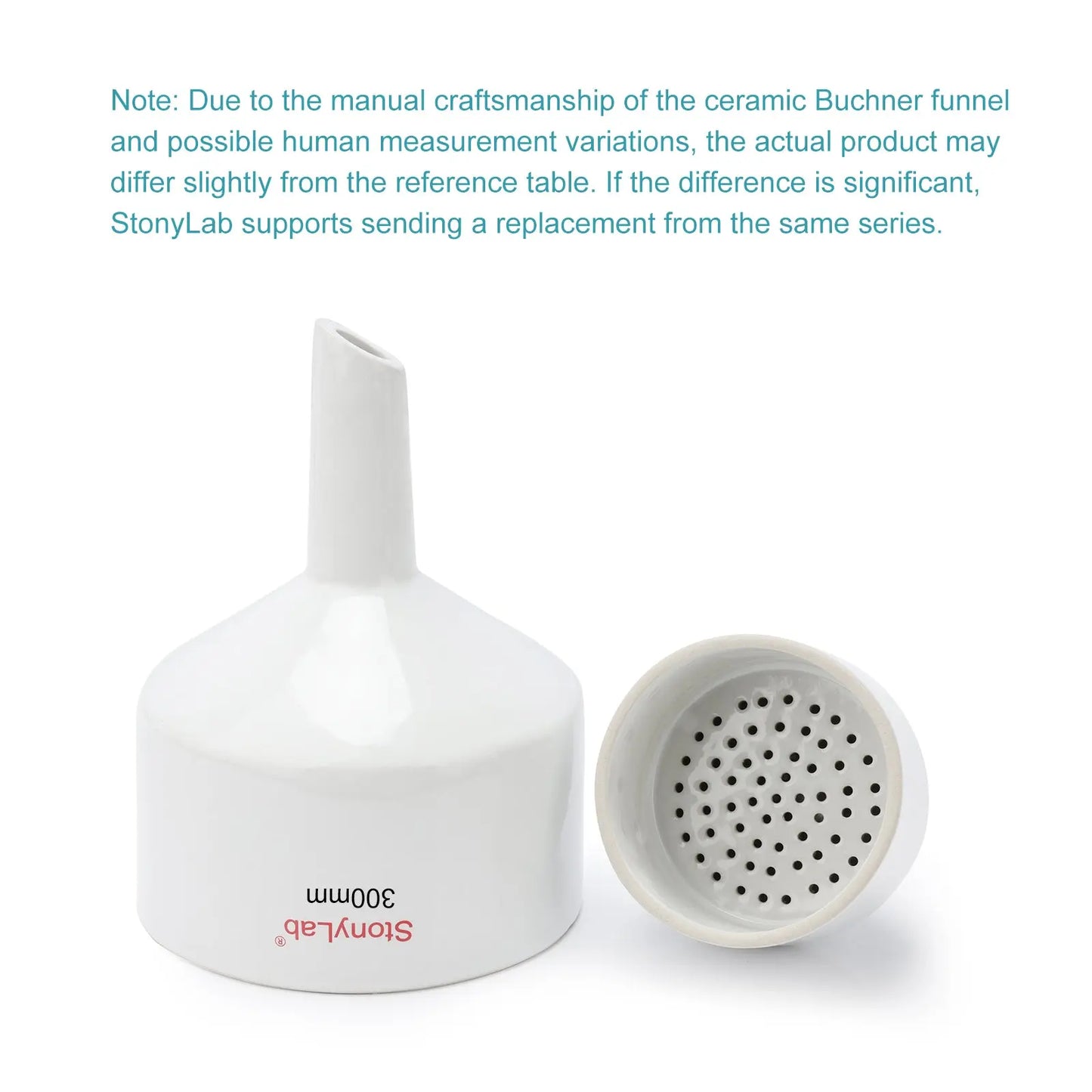 Porcelain Buchner Funnel, O.D 80 mm - 300 mm Funnels-Buchner