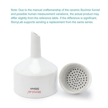 Porcelain Buchner Funnel, O.D 80 mm - 300 mm Funnels-Buchner