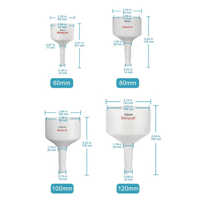 Porcelain Buchner Funnel, O.D 80 mm - 300 mm Funnels-Buchner