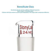Side view and dimensional layout of the durable StonyLab Pour Out Adapter