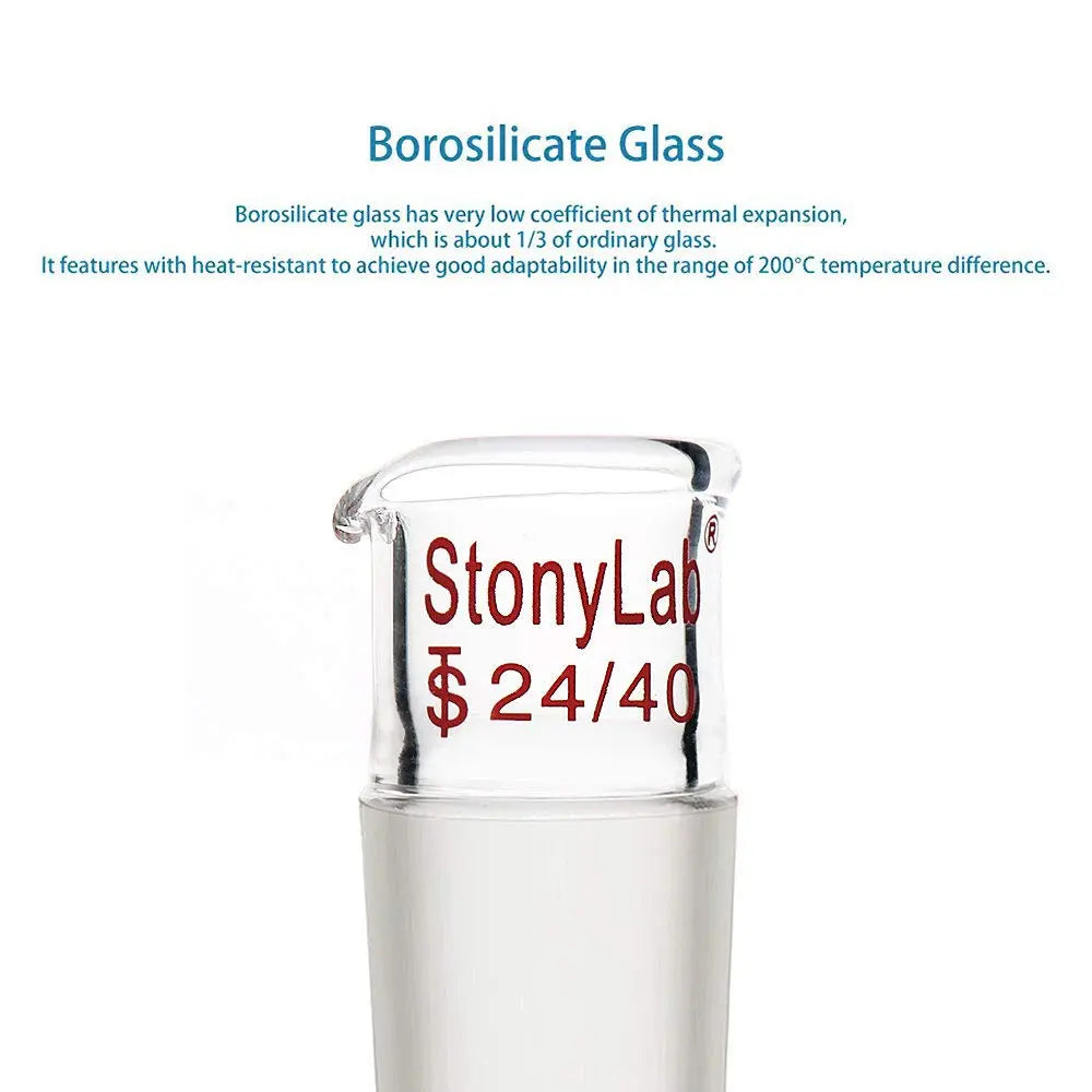 Side view and dimensional layout of the durable StonyLab Pour Out Adapter