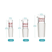 Close-up view showing the precise design and material of StonyLab Pour Out Adapter