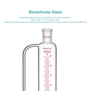 Powder feeding funnel with 24/40 ground glass joints and PTFE stopcock, 50-250 ml, for controlled laboratory powder addition StonyLab