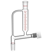 Powder feeding funnel with 24/40 ground glass joints and PTFE stopcock, 50-250 ml, for controlled laboratory powder addition StonyLab