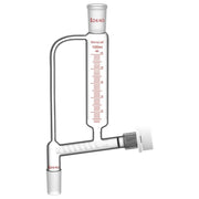 Powder feeding funnel with 24/40 ground glass joints and PTFE stopcock, 50-250 ml, for controlled laboratory powder addition StonyLab