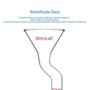 StonyLab Powder Funnel with Offset Design heavy duty chemical processing configuration