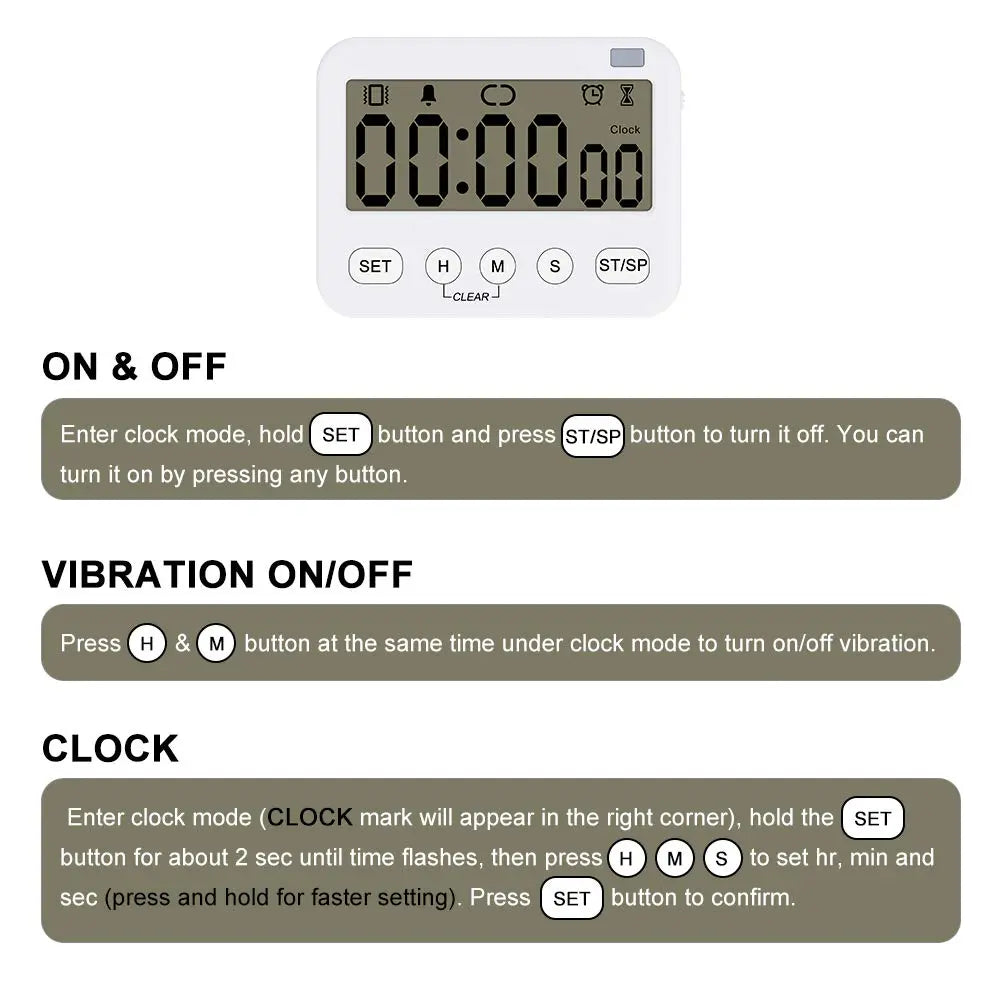 Side view and dimensional layout of the durable StonyLab Digital Timer