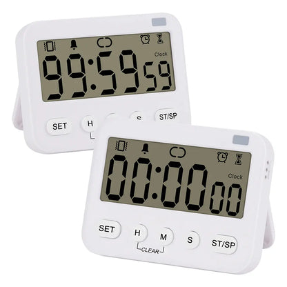 Uxcell Digital Timer,1pack Small Count Down/UP Clock with Magnetic,Kitchen  Timer Silver Tone