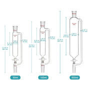Close-up view showing the precise design and material of StonyLab Pressure Equalizing Addition Funnel