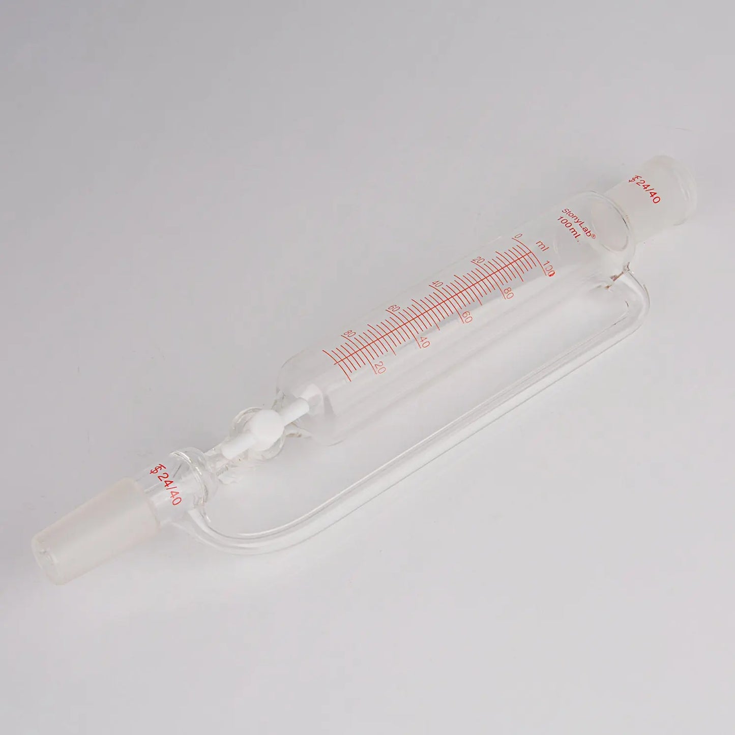 Pressure Equalizing Graduated Addition Funnel with 24/40 Joints, PTFE Stopcock, 50-500 ml Funnels-Pressure Equalizing Addition