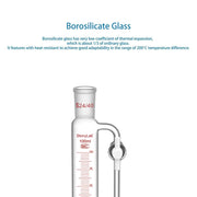 Side view and dimensional layout of the durable StonyLab Pressure Equalizing Graduated Addition Funnel