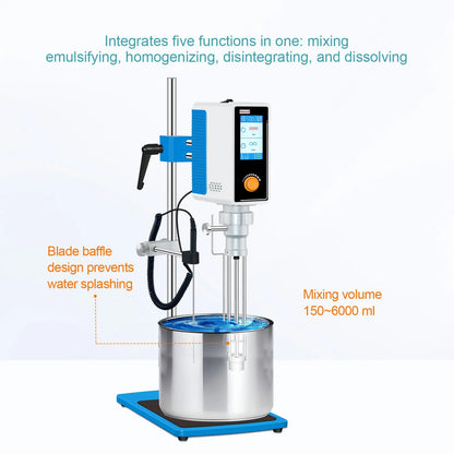 Programmable Emulsifying Dispersing Homogenizer, 55 N·cm Torque, 20000 mPa·s Viscosity Benchtop Homogenizers