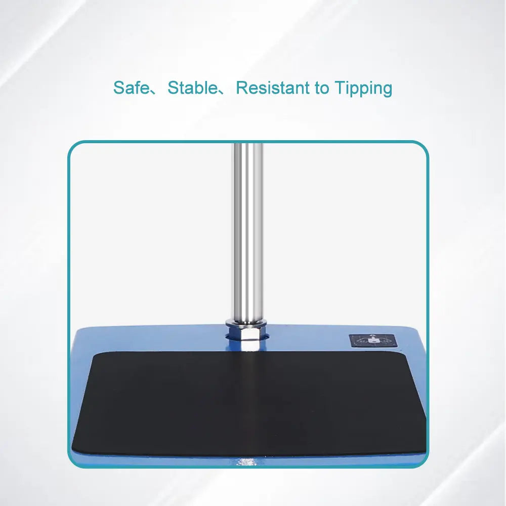 Comprehensive product view and setup components for StonyLab Programmable Overhead Stirrer with 4.3 in LCD Touchscreen