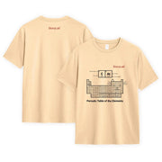 Alternative angle showing underlying build quality of StonyLab Pure Cotton T-Shirt with Periodic Table Graphic