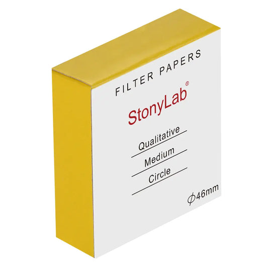 Qualitative Filter Paper, Medium Filtration Speed, 100 Pack - StonyLab Filter Papers 46-mm