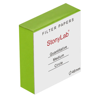Quantitative Filter Paper, Medium Filtration Speed, 100 Pack - StonyLab Filter Papers 46-mm