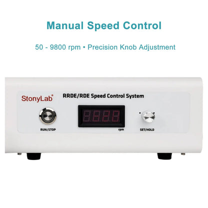 RRDE/RDE Rotating Electrode System, 50-9800 rpm Closed-Loop Speed Control, External Workstation Control, Compatible with Threaded Electrodes Electrode Rotators