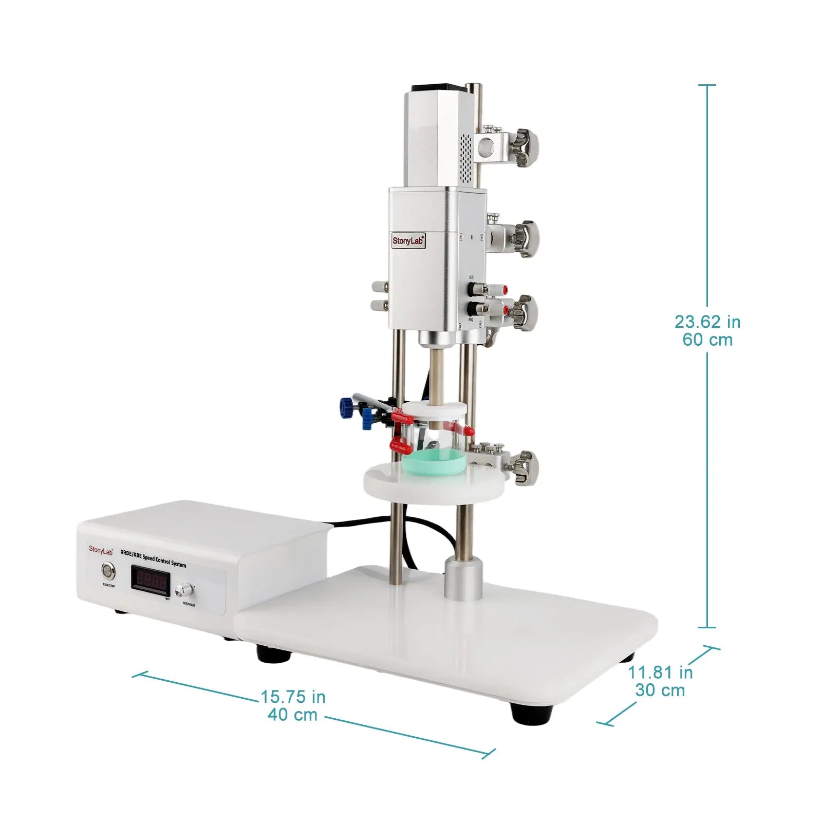 RRDE/RDE Rotating Electrode System, 50–9800 rpm Closed-Loop Speed Control, External Workstation Control, Compatible with Threaded Electrodes Electrode Rotators