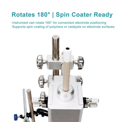 RRDE/RDE Rotating Electrode System, 50–9800 rpm Closed-Loop Speed Control, External Workstation Control, Compatible with Threaded Electrodes Electrode Rotators