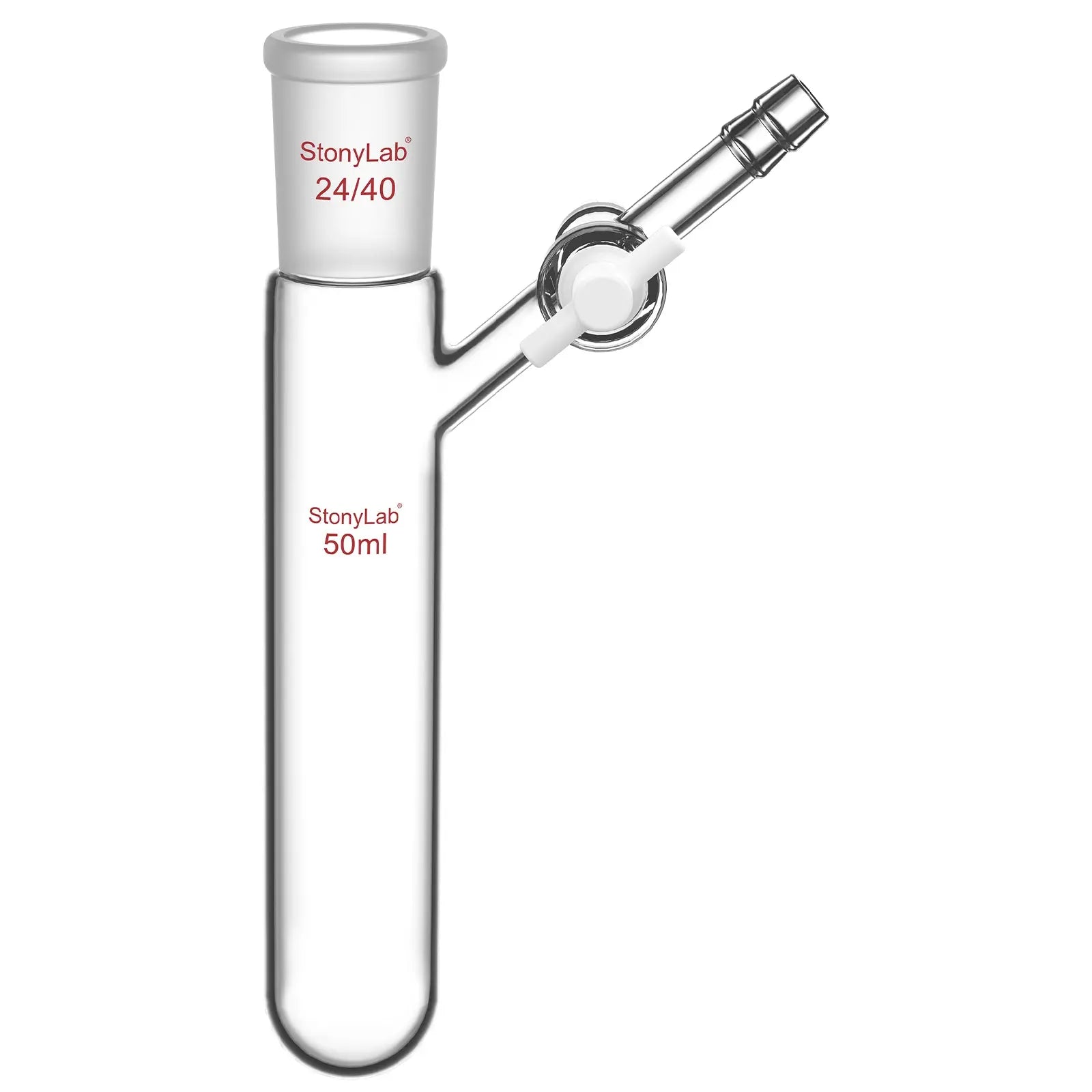 StonyLab Reaction Tube with PTFE Stopcock for professional laboratory applications