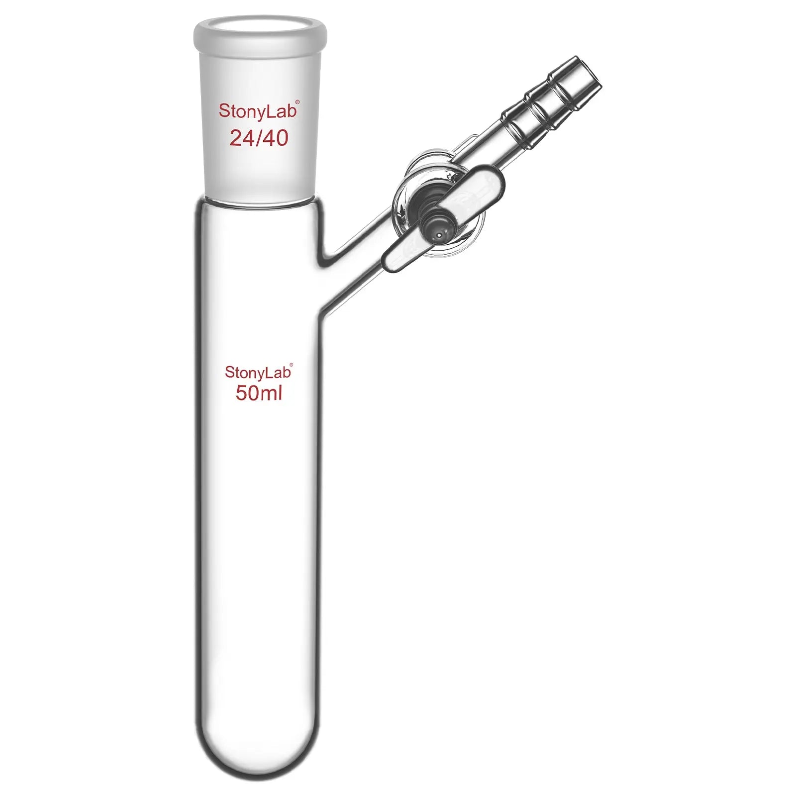 StonyLab Reaction Tube with Side Glass Stopcock for professional laboratory applications