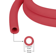 Close-up view showing the precise design and material of StonyLab Red Vacuum Rubber Tubing