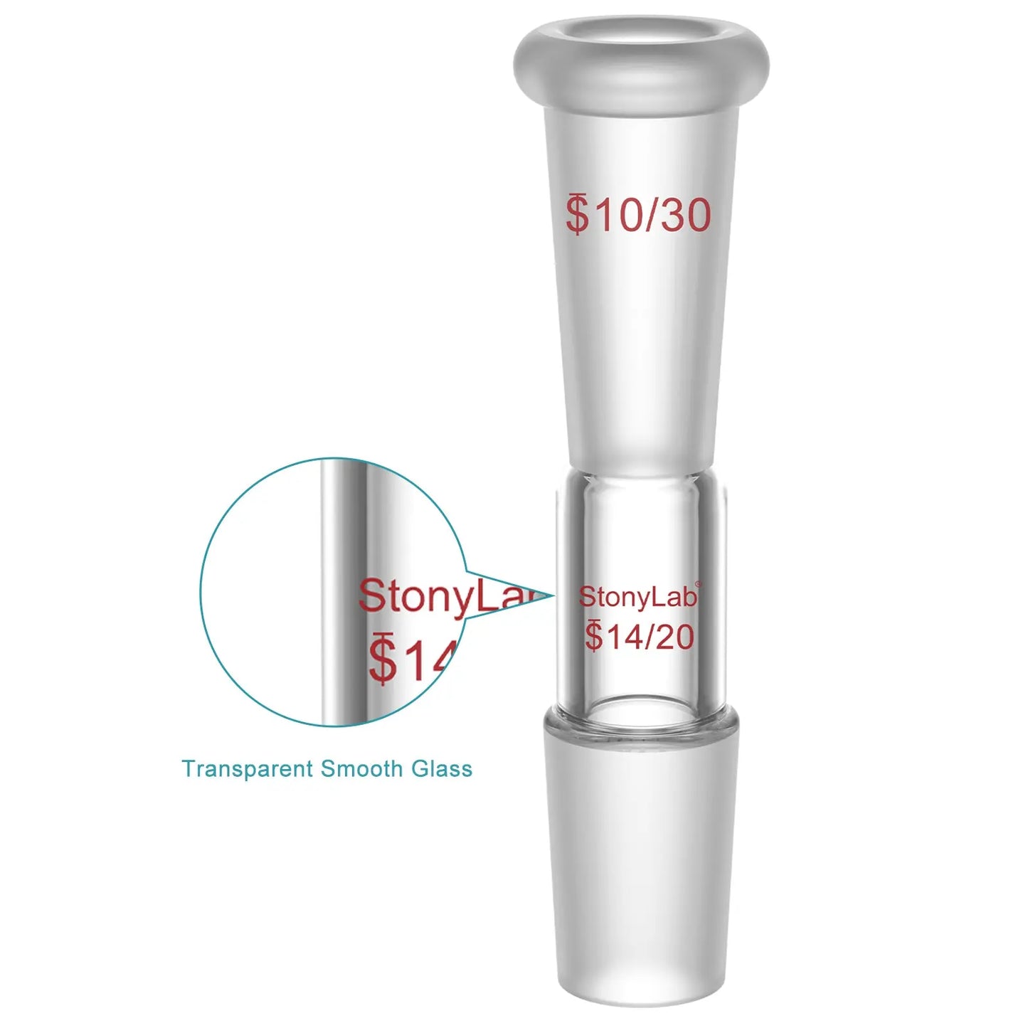 Reducing Connecting Adapter, 10/30 Outer to 14/20 Inner Joint Adapters-Connecting