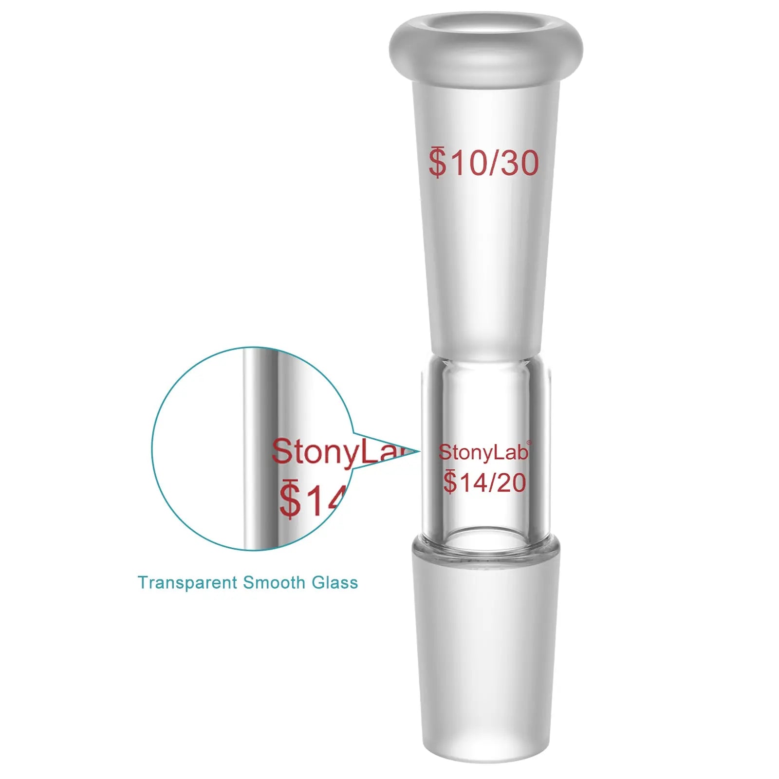 Reducing Connecting Adapter, 10/30 Outer to 14/20 Inner Joint Adapters-Connecting