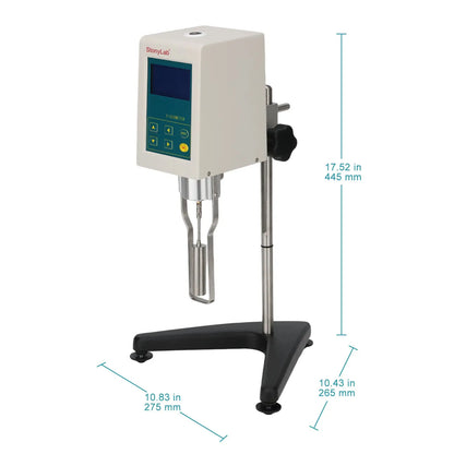 Rotational Viscometer, 1-100,000 mPa·s Range, ±2% F.S., 4 Spindles Viscometer