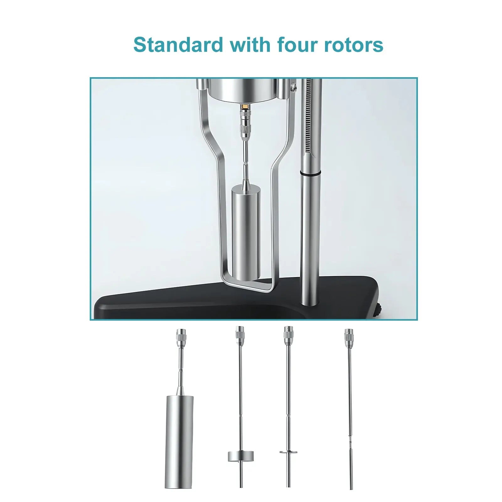Rotational Viscometer, 1–1×10⁵ mPa·s Range, ±2% F.S., 4 Spindles Viscometer