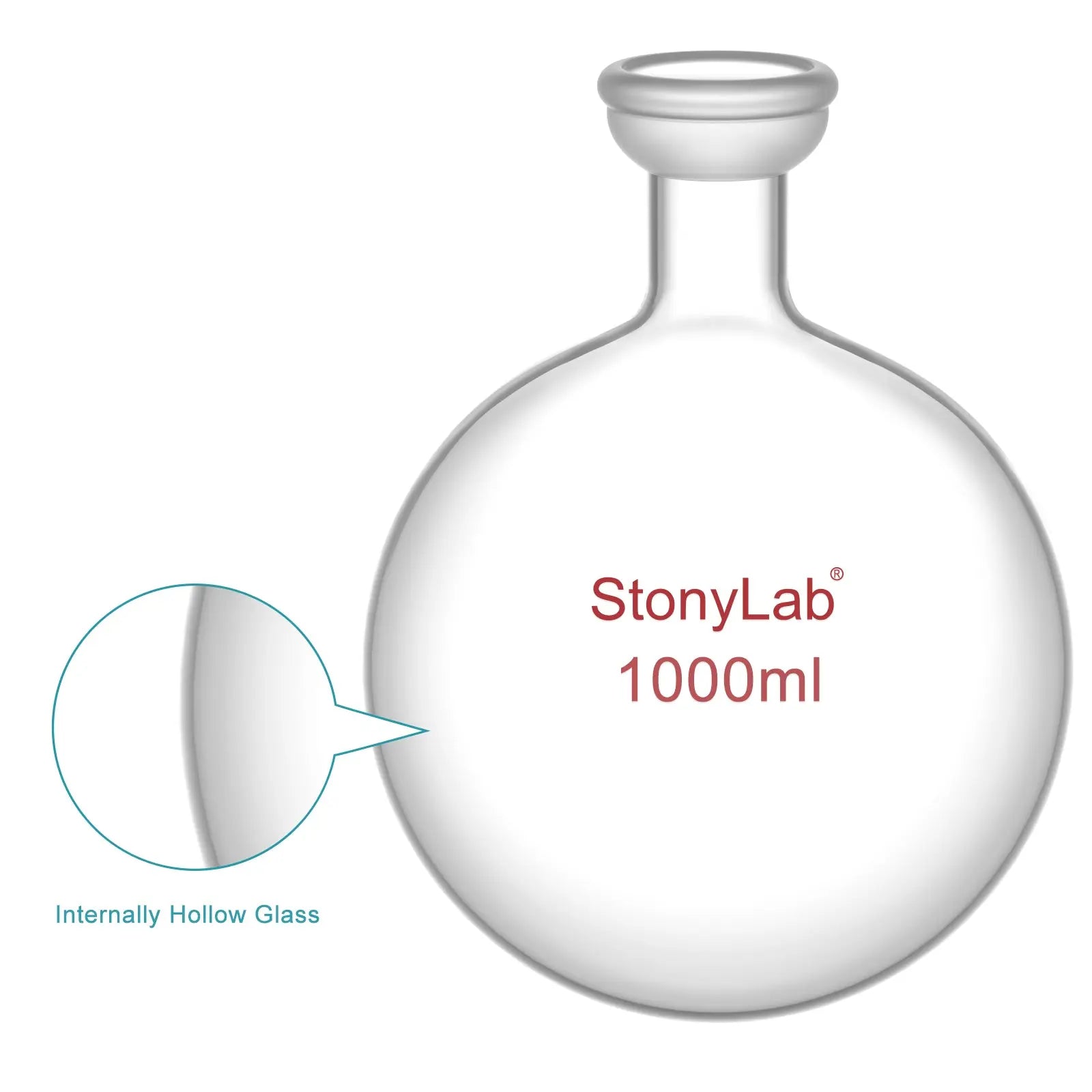 StonyLab Round Bottom Rotary Evaporator Collection Flask heavy duty chemical processing configuration