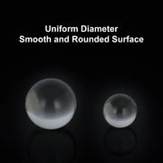 Side view and dimensional layout of the durable StonyLab Solid Glass Balls