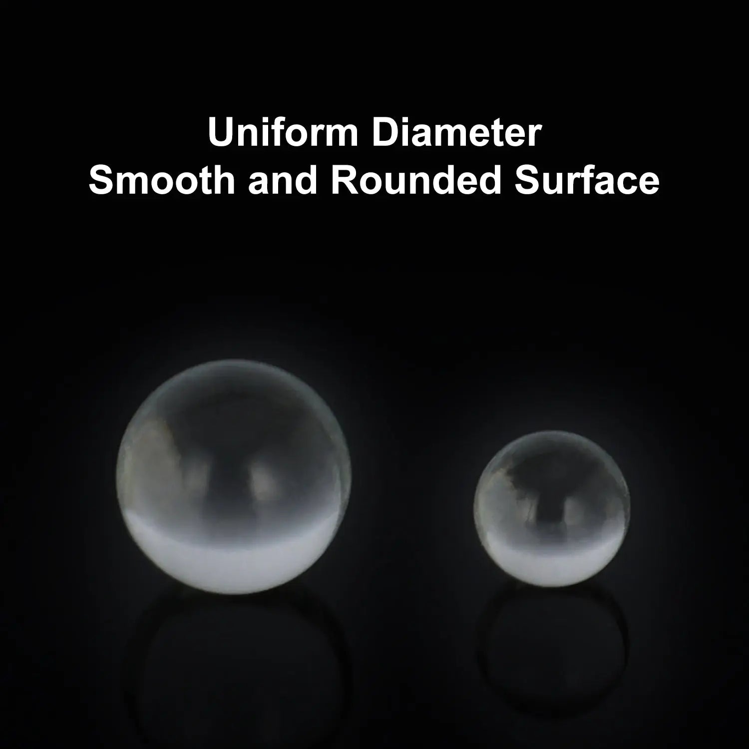 Side view and dimensional layout of the durable StonyLab Solid Glass Balls