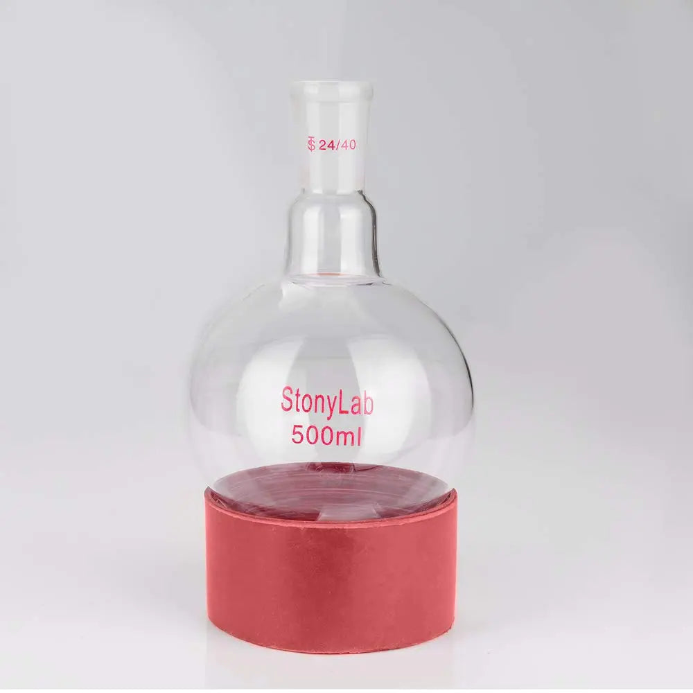 Side view and dimensional layout of the durable StonyLab Rubber Flask Stand