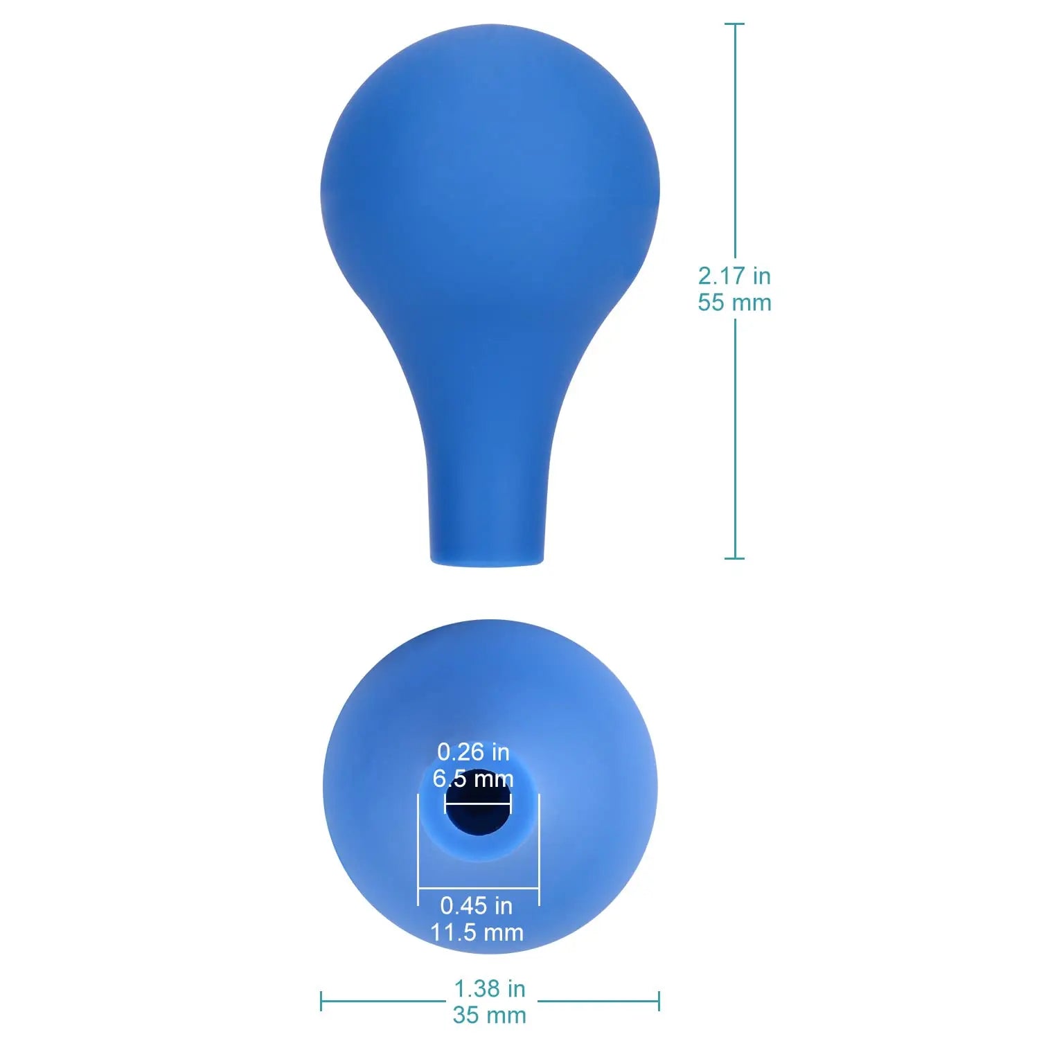 Close-up view showing the precise design and material of StonyLab Rubber Dropper Pipette Bulbs