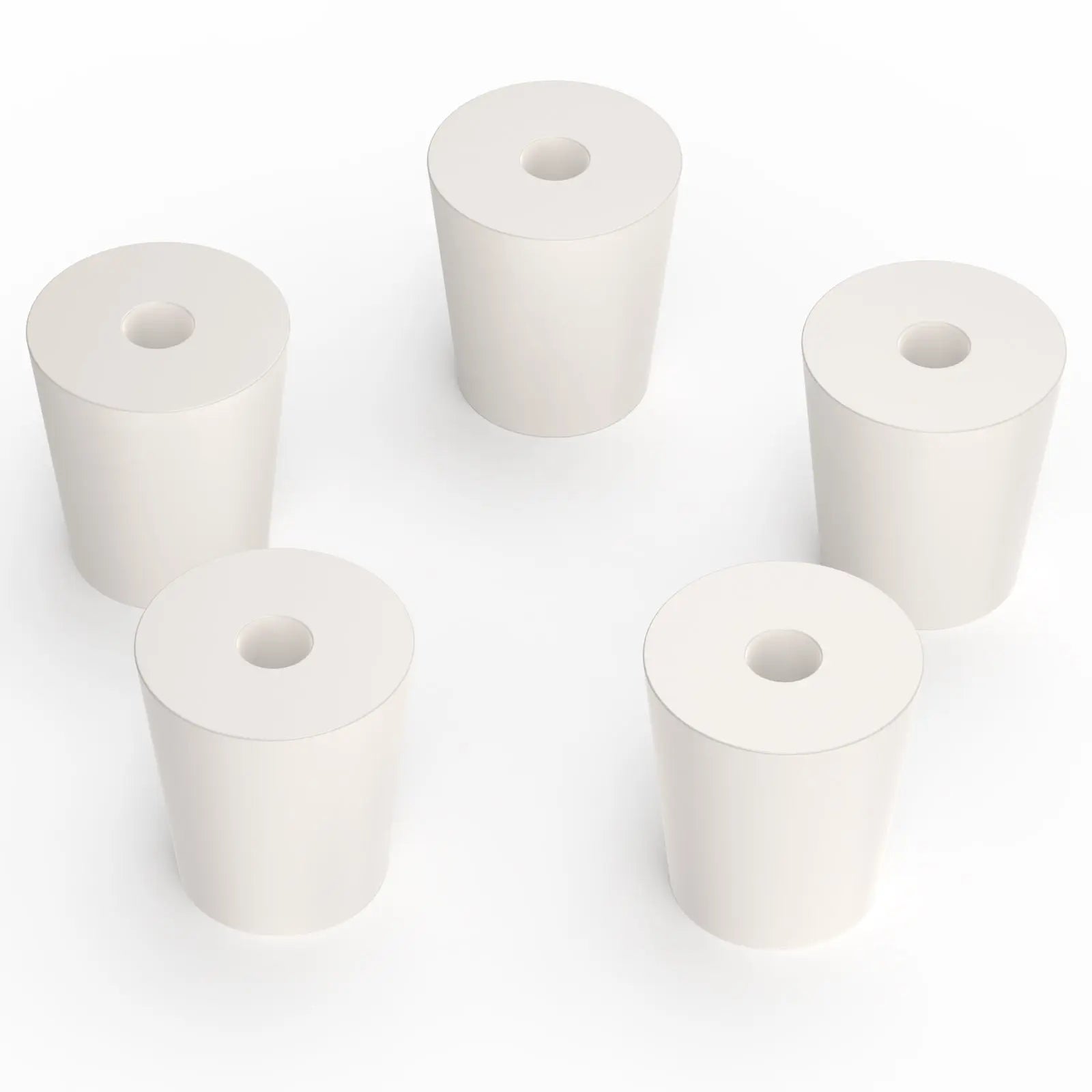 Rubber Stoppers, One-Hole (6 mm), 5-Pack Stoppers-Rubber