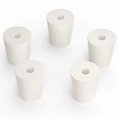 Rubber Stoppers, One-Hole (6 mm), 5-Pack Stoppers-Rubber