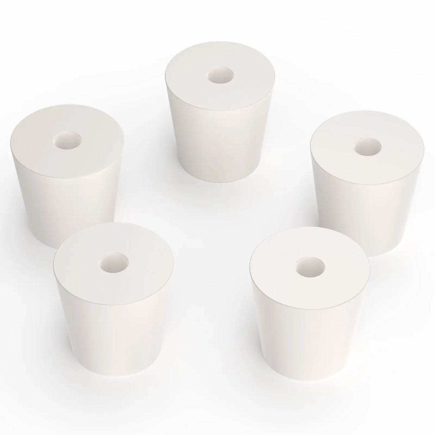 Rubber Stoppers, One-Hole (6 mm), 5-Pack Stoppers-Rubber