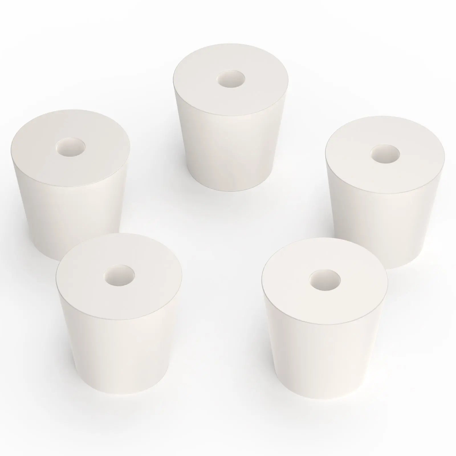 Rubber Stoppers, One-Hole (6 mm), 5-Pack Stoppers-Rubber