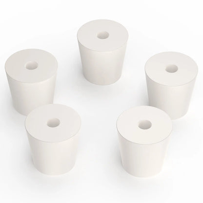 Rubber Stoppers, One-Hole (6 mm), 5-Pack Stoppers-Rubber