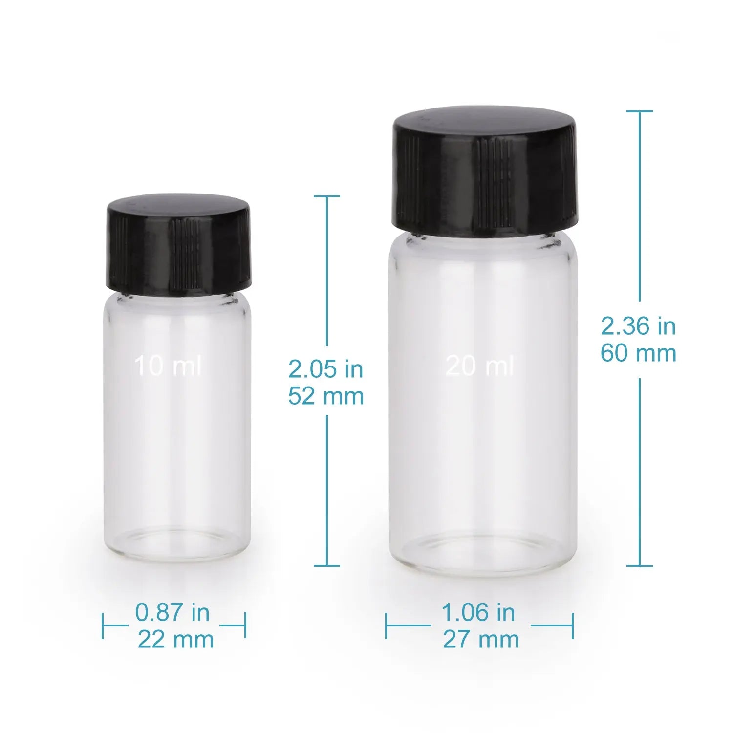 Close-up view showing the precise design and material of StonyLab Sampling Vials with Screw Cap