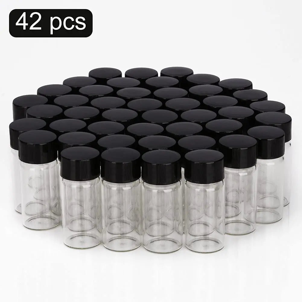 Sampling Vials with Screw Cap, 10 ml, 42 Pcs Laboratory Supplies