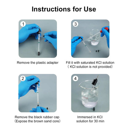 Saturated Ag/AgCl Reference Electrode, 6x65mm, Neutral Electrode-Reference