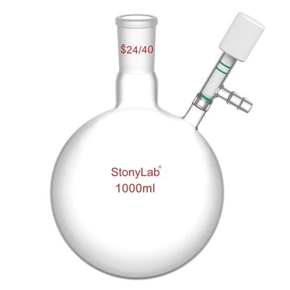 Schlenk Flask, 24/40 Joint, 500/1000 ml Flasks-Round Bottom-1 Neck