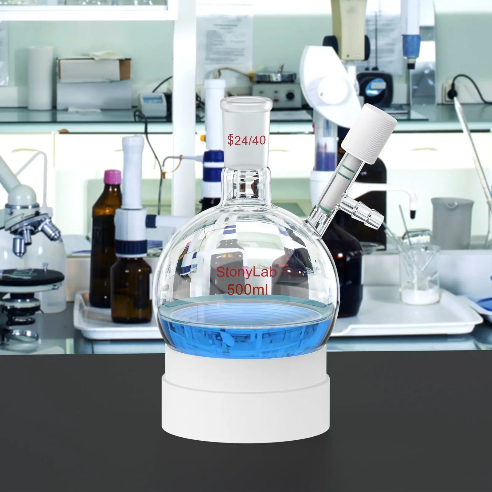 Detailed structural assembly component for StonyLab Schlenk Flask