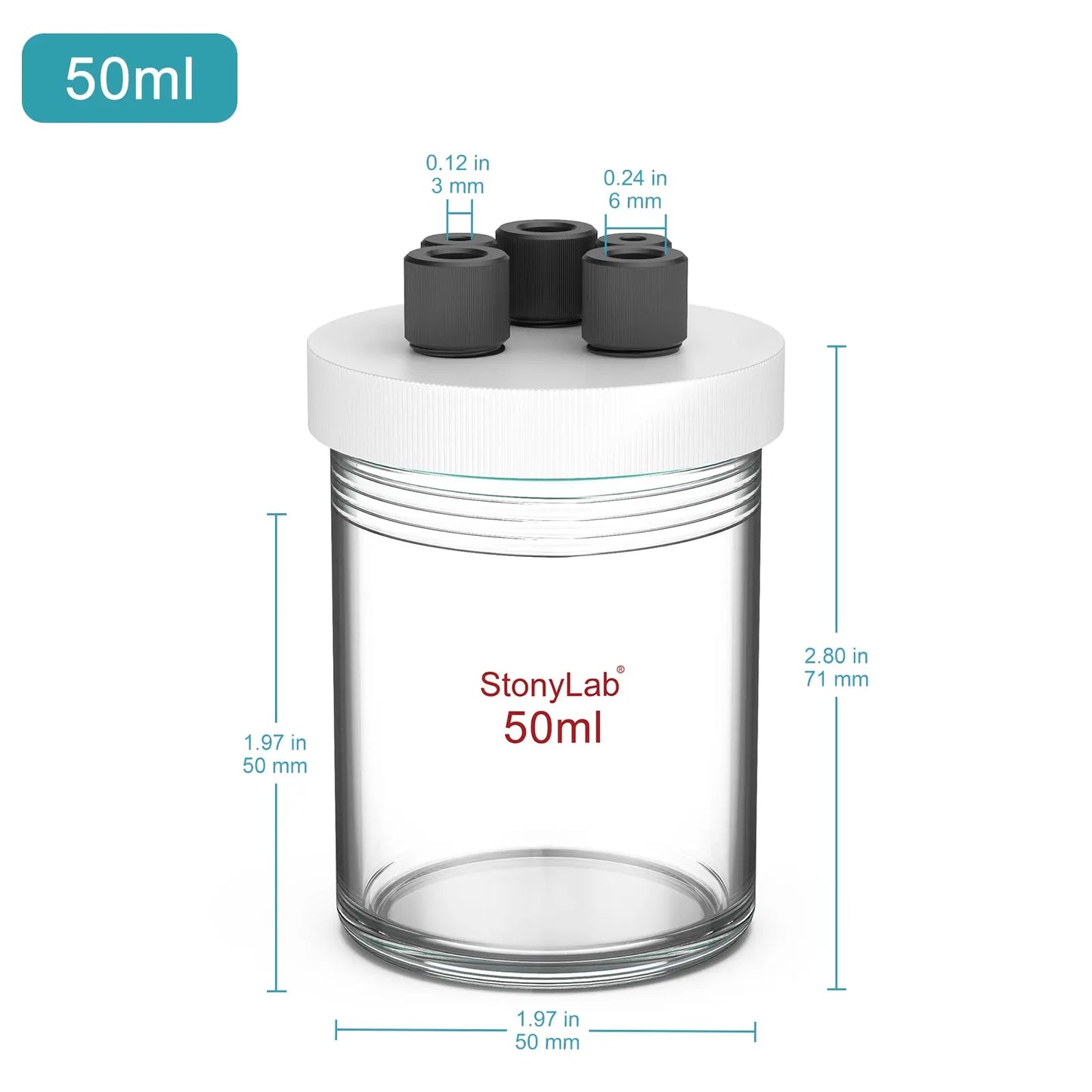Sealed Electrolytic Cell [50-100 ml] Electrolyzer-Single Chamber