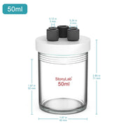 Close-up view showing the precise design and material of StonyLab Sealed Electrolytic Cell [50-500 ml]