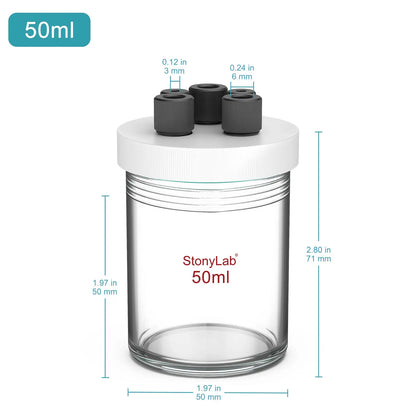 Sealed Electrolytic Cell [50-100 ml] Electrolyzer-Single Chamber